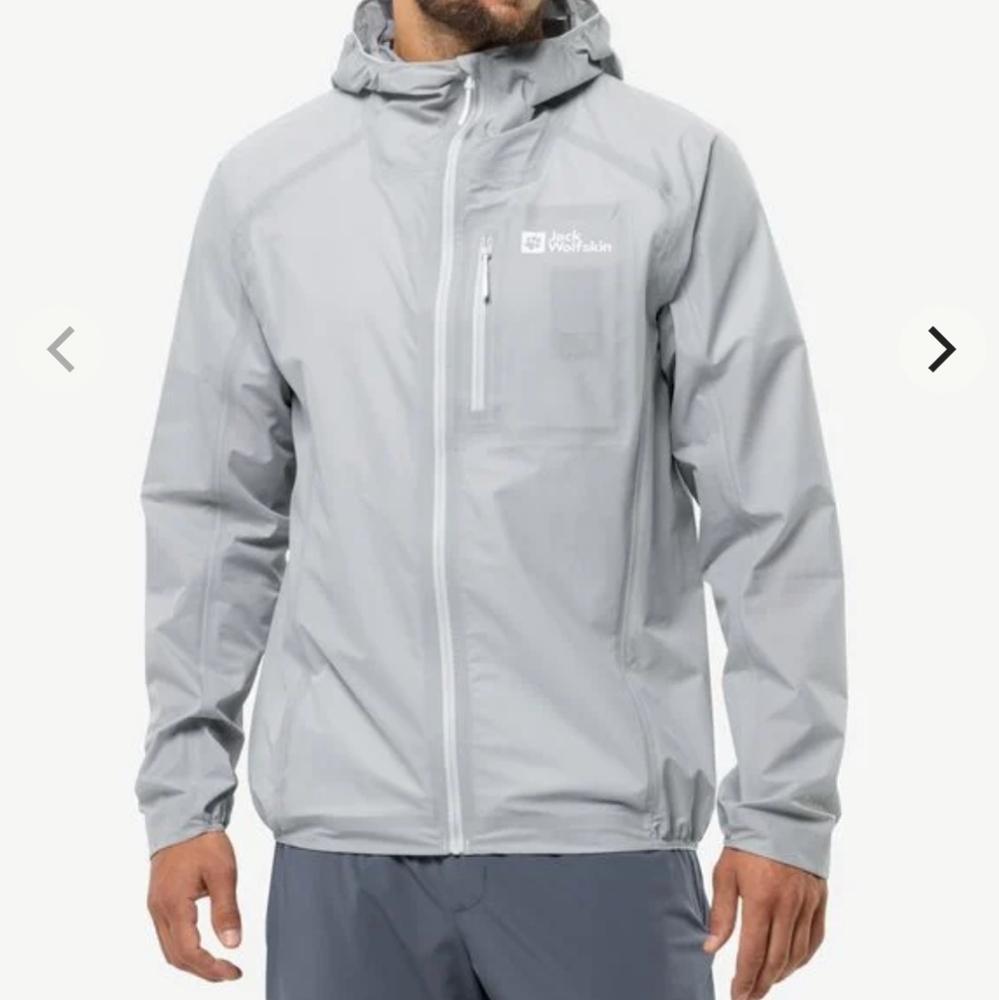 Jack Wolfskin NWT Prelight 3L Jacket Cool Grey Mens